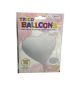 WHITE HEART 18 INCH BALLOON