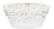 2.49 PLASTIC SERVING BOWL 6 INCH WITH DOT PATTERN GOLD
