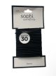1.61 BLACK SOPHI ESSENTIALS HAIR TIES ELASTICS 30 PACK