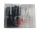14.99 FANCY FEAST DISHWARE 12 COUNT BLACK AND CLEAR 10 OZ