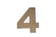 4 WOODEN NUMBER