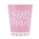 1.99 PINK BABY SHOWER CUP 9 OZ 8 CT