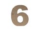 6 WOODEN NUMBER