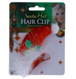 SANTA HAT HAIR CLIP