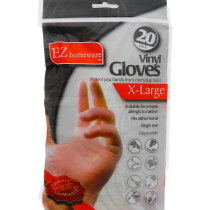 XL VINYL GLOVES 20 PACK  