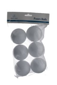 6 ct Polyfoam Balls 2.56in 6.5cm  