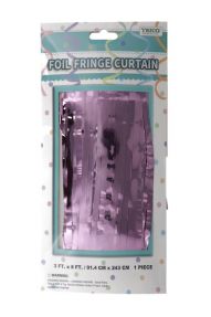 PINK FOIL FIRNGE CURTAIN  