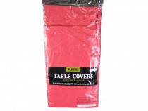 Red Party Table COVER Disposable Rectangle Tablecloth - Size 56 x 108 Inches  