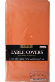 ORANGE TABLE COVER 54 X 108 INCH  
