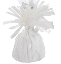 WHITE FOIL BALLOON WEIGHT 6 OZ 5 INCH