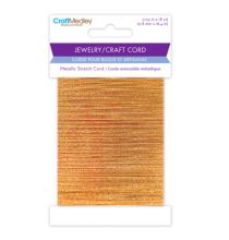 GOLD METALLIC STRETCH CORD 0.8 MM X 18 YARDS  