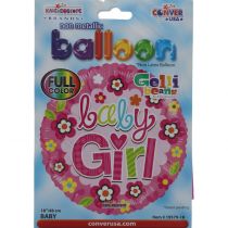 BABY GIRL GELLI BEAN NON LATEX BALLOON  