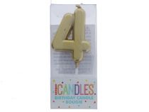 Small Gold Molded Birthday Candle # 4