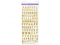 GOLD CAPS FONT PAPER CRAFT STICKER  