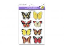 1.99 TROPICAL HANDMADE STICKERS BUTTERFLIES 8PC  