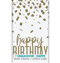 CONFETTI GOLD TABLE COVER 54 X 84  