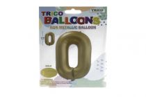 GOLD #0 34 INCH NON METALLIC BALLOON  