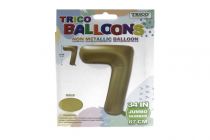 GOLD #7 34 INCH NON METALLIC BALLOON  