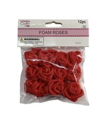 RED FOAM ROSES 12 PC