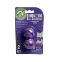 AIR FUSHION DEODORIZERING BALLS LAVENDER 2 PACK