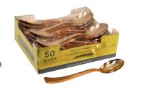 4.99 ROSE GOLD PREMIUM PARTYWARE 50 SPOONS