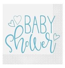 1.99 BLUE BABY SHOWER LUNCHEON NAPKIN 16 CT  