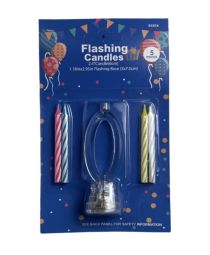 1.99 #0 FLASHING CANDLES 5 PCS