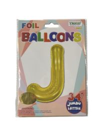 9.99 J GOLD JUMBO LETTER 34 INCH 