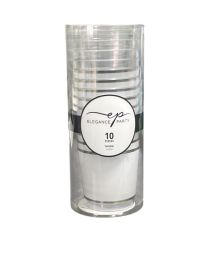 4.99 WHITE AND GOLD ELEGANCE TUMBLER 10 PCS 12 OZ