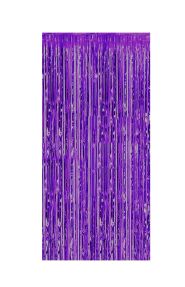 PURPLE FOIL DOOR CURTAIN 3 X 8 FT