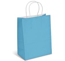 LIGHT BLUE 3 CRAFT BAGS 8 X 10 X 4.75 INCH