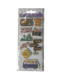 1.99 HANDMADE STICKER 3D JUST TRAVEL