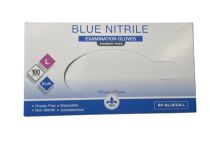 3.99 LARGE BLUE NITRILE EXAMINATION GLOVES 100 PACK