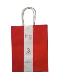RED CRAFT BAG 3 COUNT