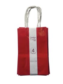 RED CRAFT BAG 4 COUNT