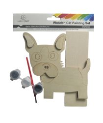 1.99WOODEN CAT PAINTING 