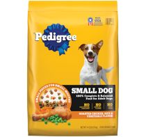 11.99 PEDIGREE SMALL DOG FOOD ROASTED CHICKEN, RICE AND VEGGIE FLAVOR 56 OZ