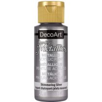 3.99 SHIMMERING SILVER ACRYLIC PAINT 2 FL OZ