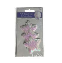 1.99 PUFFY SEQUIN STARS 3 PACK XXX