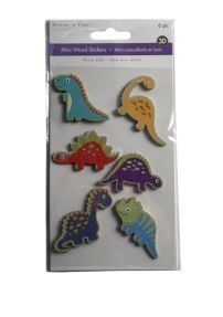 1.99 DINOSAUR MINI WOOD STICKERS 