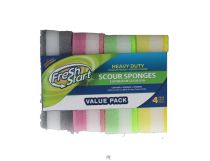 FRESH START SCOUR SPONGES HEAVY DUTY 4 PACK