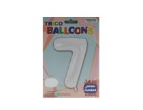 5.51 #7 WHITE 34 INCH JUMBO LATEX BALLOON