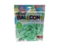 4.99 LIGHT GREEN 5 INCH PASTEL BLUE LATEX BALLOON 100 PACK