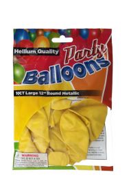 YELLOW LATEX BALLOON 10 CT