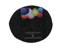 8 INCH PAPER LANTERN BLACK SMALL  