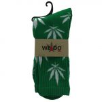 GREEN AND WHITE WEED SOCKS