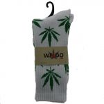 WEED SOCKS WHITE AND GREEN