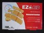EZ Aid Waterproof Bandages 100 Count 4 Sizes