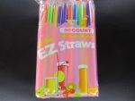 EZ Jumbo Plastic Boba Individually Wrapped Straws 50 Count