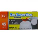 TALL KITCHEN BAGS 8 GALLOON 45 BAGS